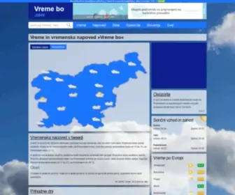 Vremebo.com(Vreme in vremenska napoved za Slovenijo in svet) Screenshot