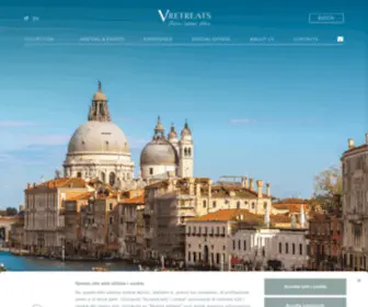 Vretreats.com(Italian Lifestyle Hotels) Screenshot