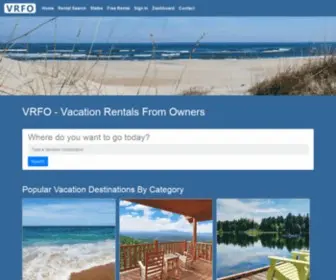 Vrfo.com(Free vacation rental listings from VRFO) Screenshot