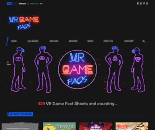 Vrgamefaqs.com(Home) Screenshot