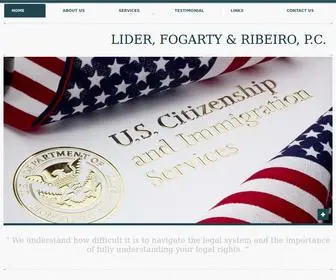 Vribeirolaw.com(Lider, Fogarty & Ribeiro, P.C) Screenshot