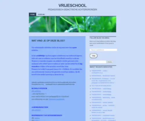 Vrijeschoolpedagogie.com(DIDACTISCHE ACHTERGRONDEN) Screenshot