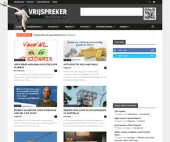 Vrijspreker.nl(De Vrijspreker streeft naar een maatschappij waarin ieder mens soeverein is) Screenshot