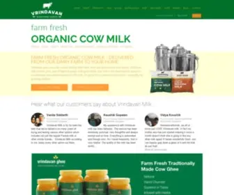 Vrindavanmilk.com(Farm Fresh Pure Organic Cow Milk) Screenshot