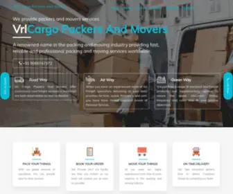 VRlcargopackersandmovers.com(VRL Cargo Packers And Movers) Screenshot
