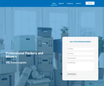 VRlhomelogistic.com(Packers and Movers) Screenshot