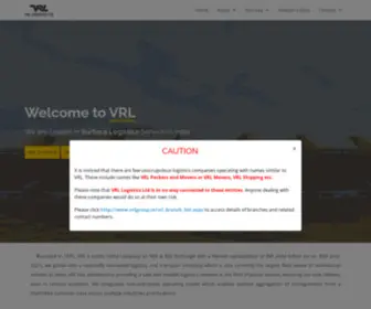VRllogistics.com(VRL is largest and leading traportation and logistics company in india. VRL) Screenshot