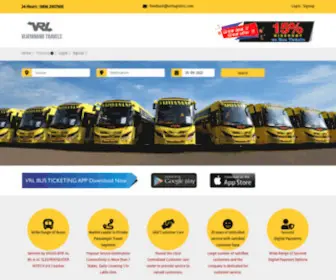 VRllogistics.in(Online bus tickets booking » Bus tickets travel reservation) Screenshot