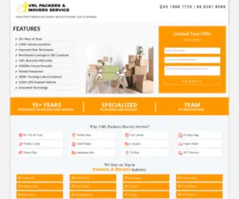 VRlpackersmoversservice.com(VRL Packers Movers Service) Screenshot