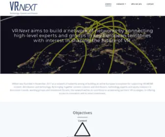 Vrnext.eu(The network for VR technlogy) Screenshot