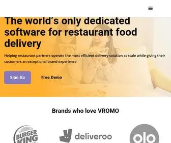 Vromo.io(Food & Restaurant Delivery Management Software) Screenshot