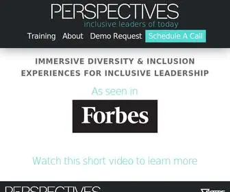 Vrperspectives.com(Diversity and Inclusion Leadership Training Simulations in Virtual Reailty) Screenshot