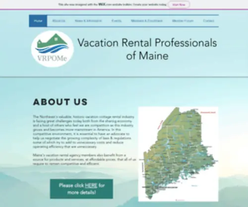 Vrpome.org(Vrpome, Vacation Rental Professionals Of Maine, Inc) Screenshot