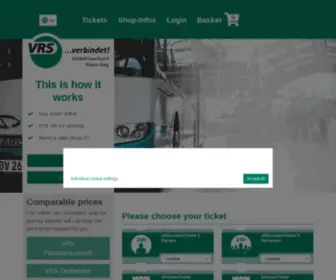 VRS-Ticketshop.de(Online Tickets kaufen) Screenshot
