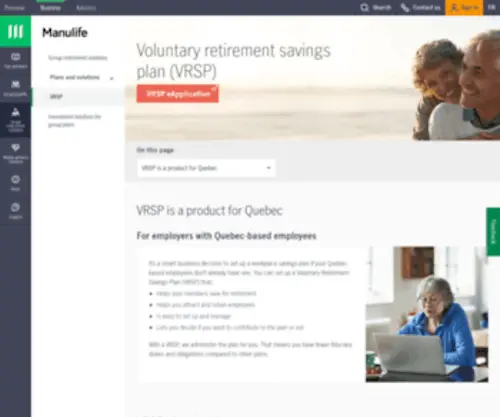 VRSP.com(Voluntary retirement savings plan (VRSP)) Screenshot