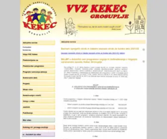 Vrtec-Kekec.si(VVZ Kekec Grosuplje) Screenshot