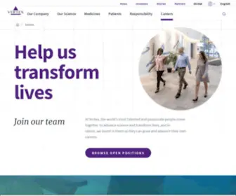 VRTxcareers.com(Vertex Pharmaceuticals) Screenshot