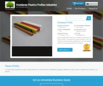 Vrundavanplastic.com(Vrundavan Plastics Profiles Industries) Screenshot