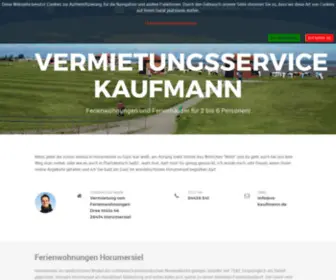 VS-Kaufmann.de(Vermietungsservice Kaufmann / Ferienwohnungen und Ferienhäuser in Horumersiel und Schillig) Screenshot