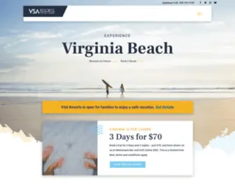 Vsaresorts.com(Virginia Beach Hotels) Screenshot