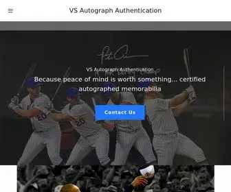 Vsautographs.com(VS Autograph Authentication Services) Screenshot