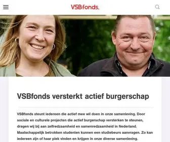 VSbfonds.nl(Geld voor uw sociale of culturele project) Screenshot