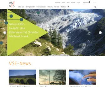 Vse.ch(Der VSE (Verband Schweizerischer Elektrizitätsunternehmen)) Screenshot