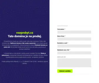 Vseprobyt.cz(Doména) Screenshot