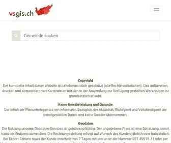 Vsgis.ch(Geoinformationssystem der Walliser Gemeinden) Screenshot