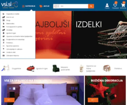 Vsinakupi.si(Spletna trgovina z velikim razponom izdelkov) Screenshot