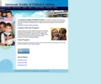Vsocc.org(Vancouver Society of Children’s Centres) Screenshot