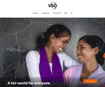 Vsointernational.org(VSO is the world’s leading independent international development organisation) Screenshot