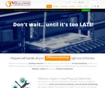 Vsquarebackup.com(VSquare is a centralized Backup Solution for VMWare and Hyper) Screenshot