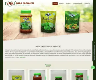 Vsragroproducts.com(Mix Pickles Manufacturer exporter from Krishnagiri India) Screenshot