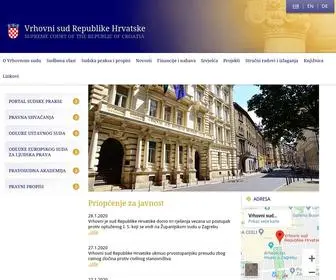 VSRH.hr(Vrhovni Sud Republike Hrvatske) Screenshot