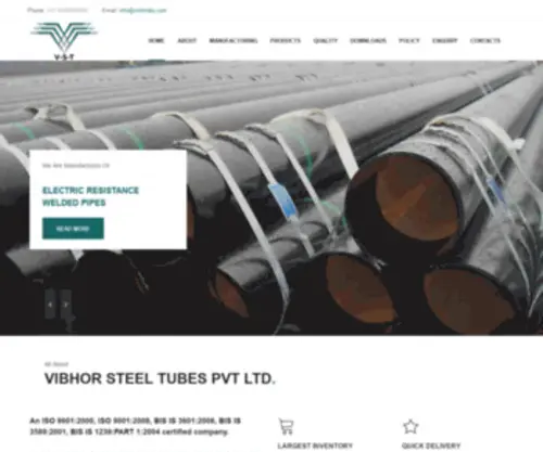 VStlindia.com(Vibhor Steel Tubes Limited) Screenshot