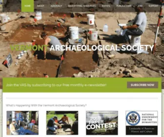 Vtarchaeology.org(Vermont Archaeological Society) Screenshot