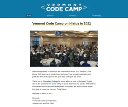 Vtcodecamp.org(Vermont Code Camp) Screenshot