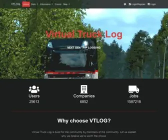 Vtlog.net(Virtual Truck Log) Screenshot