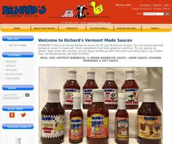 VtmadebbQu.com(Richard's Vermont Made Sauces) Screenshot