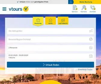 Vtours.com(Pauschalreisen günstig buchen) Screenshot