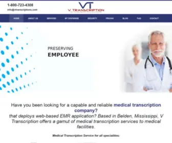 Vtranscriptions.com(V Transcription) Screenshot