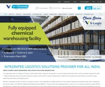 Vtransgroup.com(Integrated Logistics services in India) Screenshot