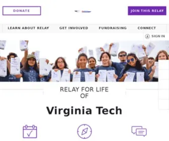 Vtrelay.org(Relay For Life of Virginia Tech ) Screenshot