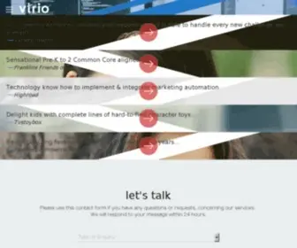 Vtrio.com(Digital product development) Screenshot