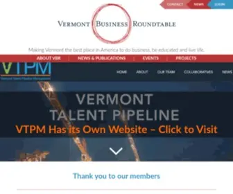 Vtroundtable.org(Vermont Business Roundtable) Screenshot