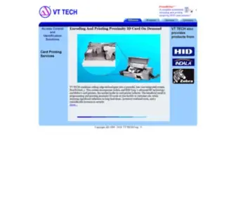 Vttech.com(VT TECH manufactures and sells security access control systems) Screenshot