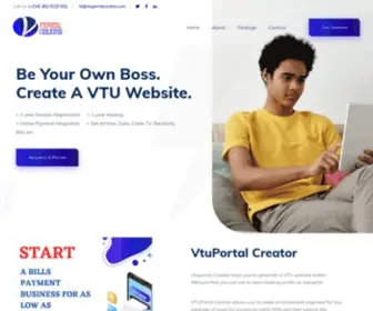 Vtuportalcreator.com(VTU Portal Creator) Screenshot