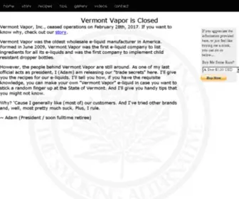Vtvapor.com(Vermont Vapor) Screenshot