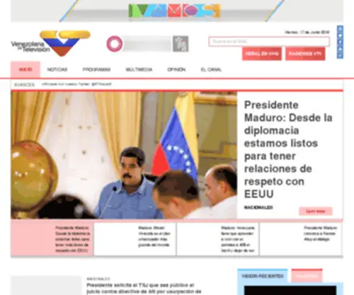 VTV.gov.ve(Portada) Screenshot